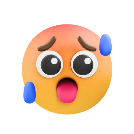 Heißes Emoji  3D Icon