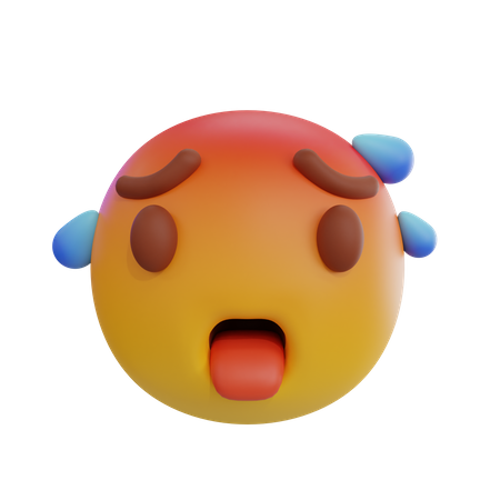 Heißes Emoji  3D Icon