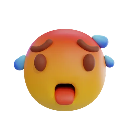 Heißes Emoji  3D Icon