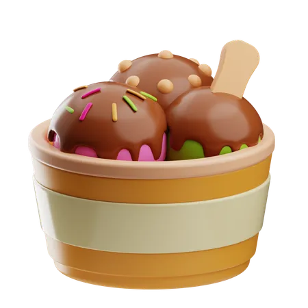 Helado  3D Icon