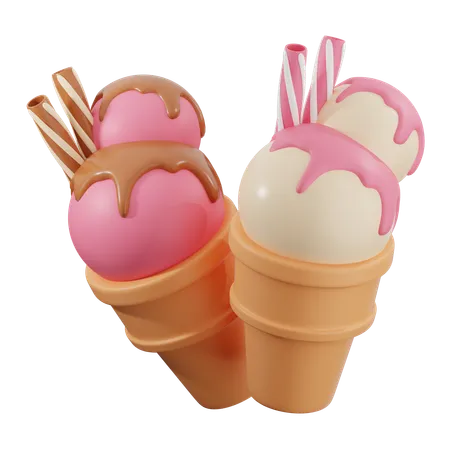 Helado  3D Icon