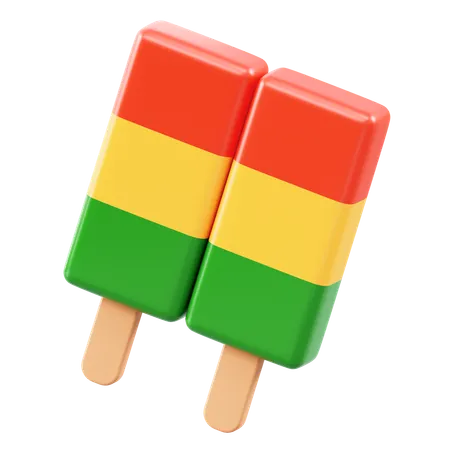 Helado de arcoiris  3D Icon