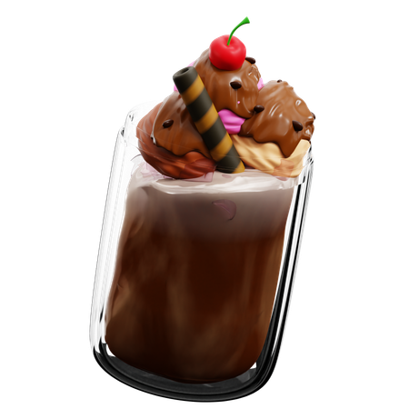 Cafe helado  3D Icon