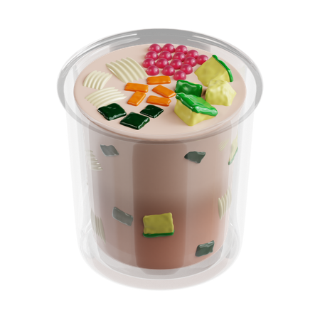 Aguacate helado de coco  3D Icon