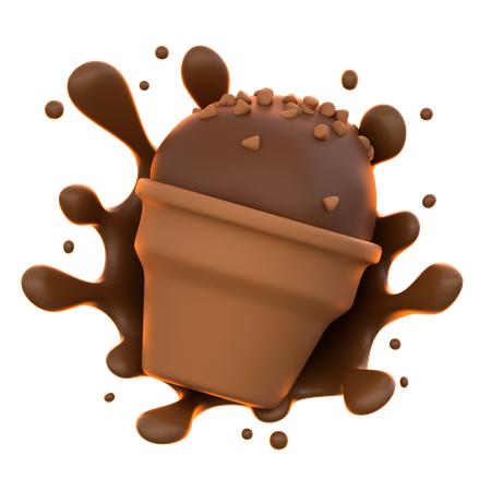 Helado de chocolate  3D Icon