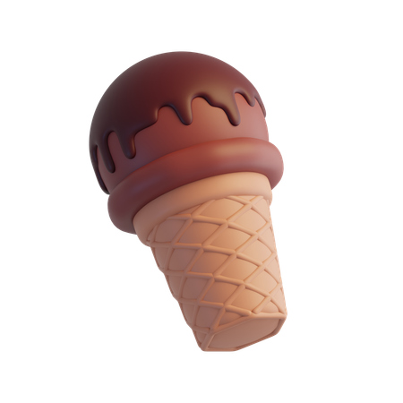 Helado de chocolate  3D Icon