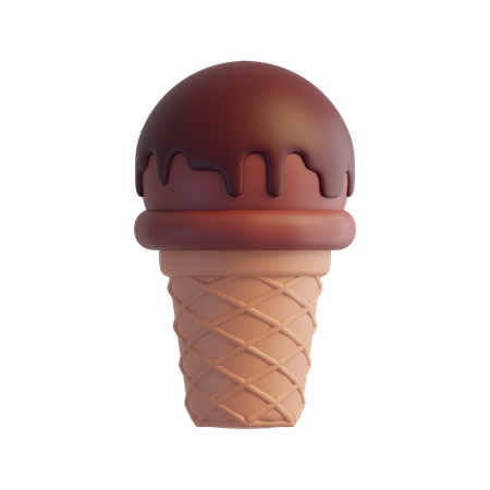 Helado de chocolate  3D Icon