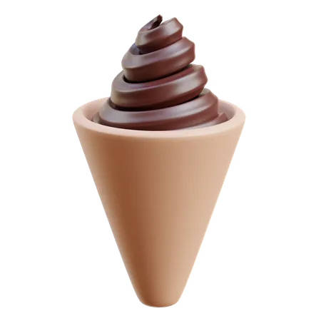 Helado de chocolate  3D Icon