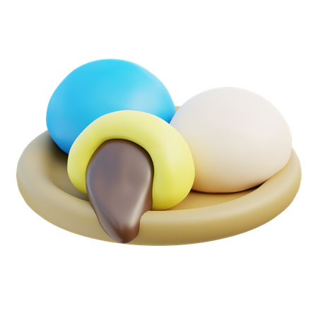 Helado de mochi  3D Icon