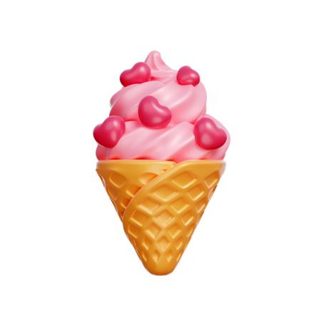 Helado de San Valentín  3D Icon