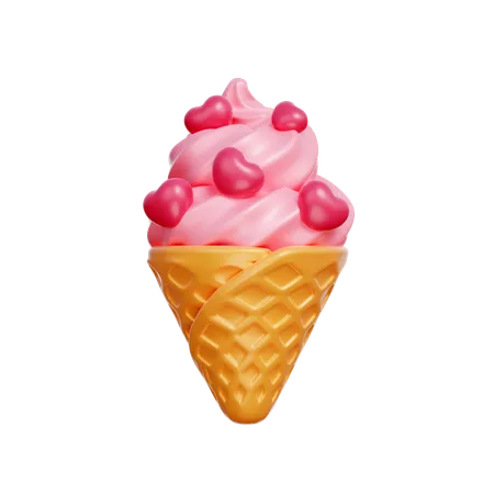 Helado de San Valentín  3D Icon