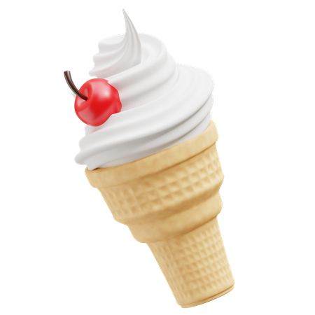 Helado de vainilla  3D Icon