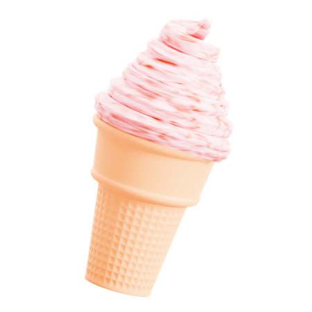 Helado de vainilla  3D Icon