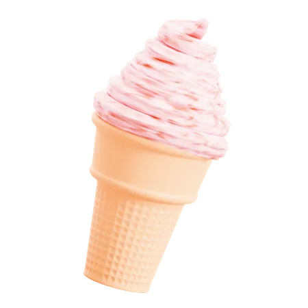 Helado de vainilla  3D Icon