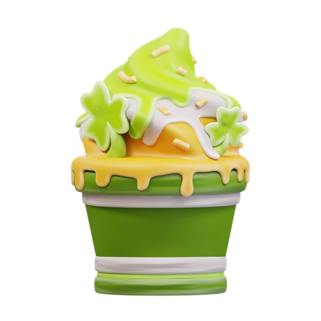 Helado del día de san patricio  3D Icon