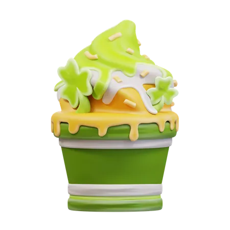 Helado del día de san patricio  3D Icon