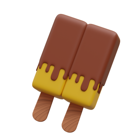 Helado doble barra  3D Icon