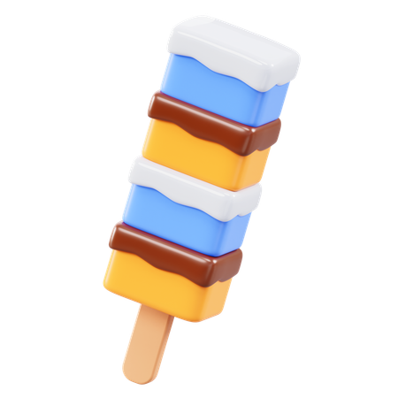 Helado en rodajas  3D Icon