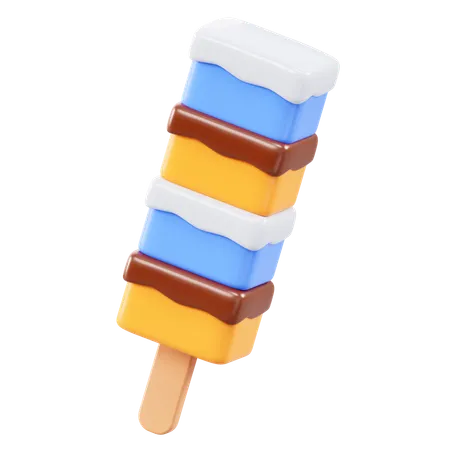 Helado en rodajas  3D Icon