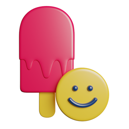 Felicidad del helado  3D Icon