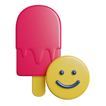 Felicidad del helado  3D Icon