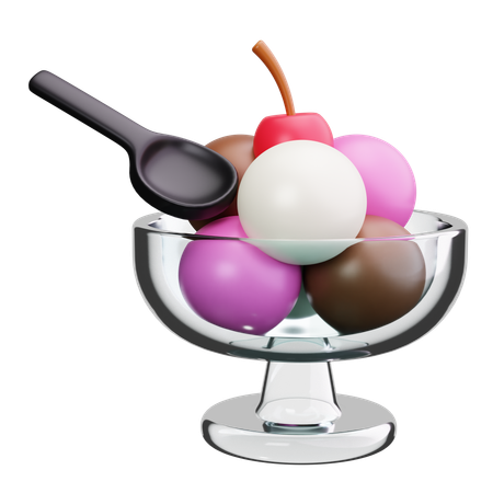 Sundae de helado  3D Icon