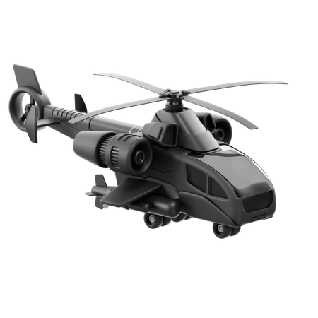 Hélicoptère Apache  3D Icon