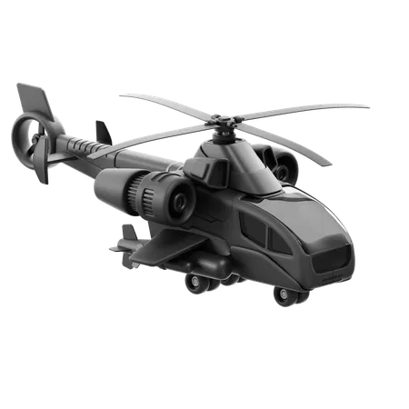 Hélicoptère Apache  3D Icon