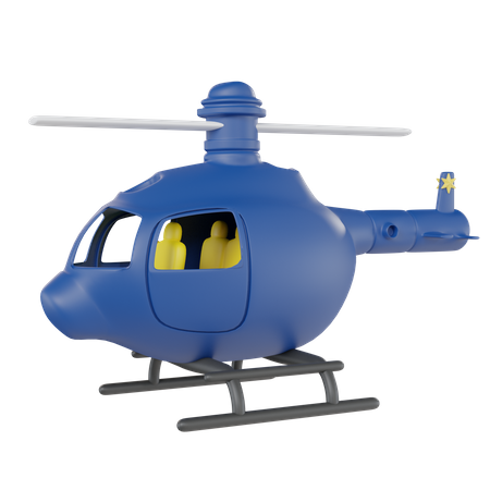 Hélicoptère de police  3D Icon