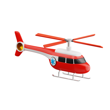 Hélicoptère d'urgence  3D Icon