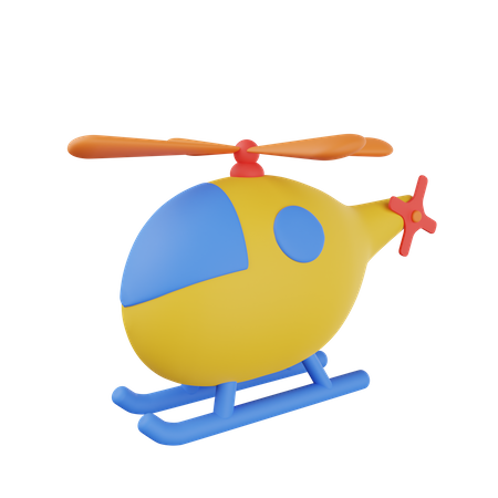 Helicóptero de brinquedo  3D Illustration