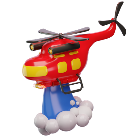 Helicóptero de bomberos  3D Icon