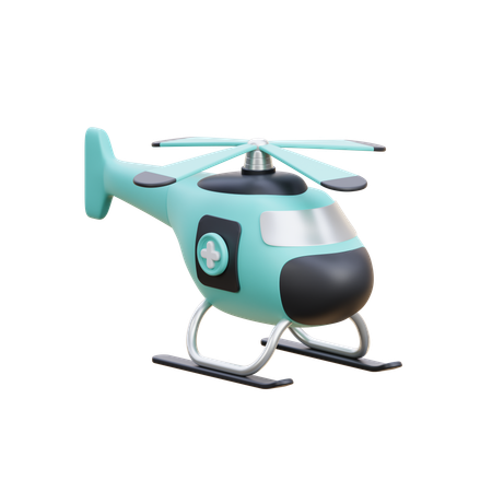 Helicóptero de emergencia  3D Icon