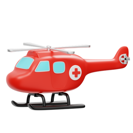 Helicóptero de emergência  3D Icon