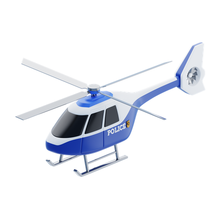 Helicóptero de la policía  3D Icon