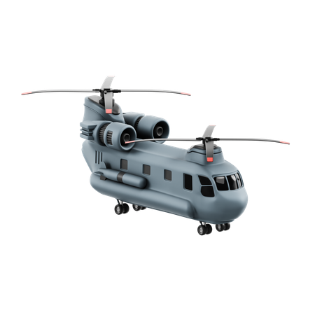 Helicóptero tandemrotor  3D Icon