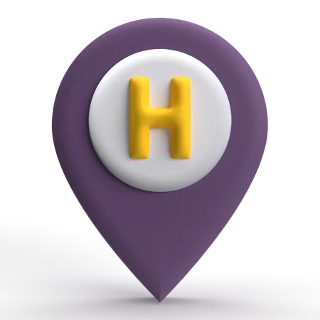 Helipad Location  3D Icon