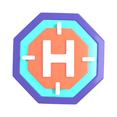Héliport  3D Icon