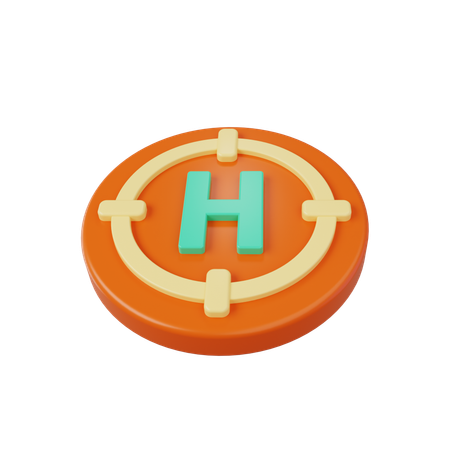 Heliporto  3D Icon