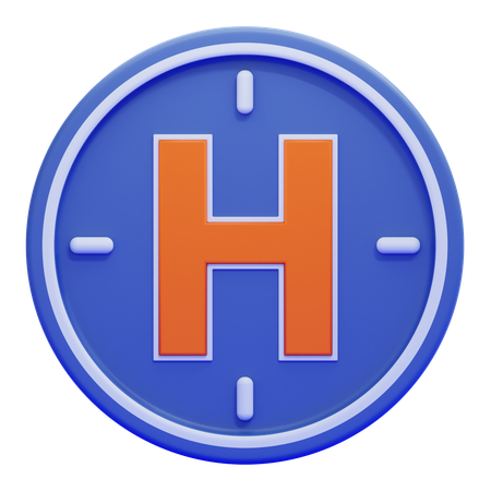 Heliporto  3D Icon