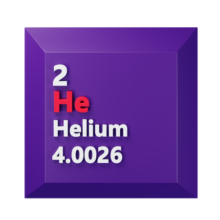 Helium  3D Icon