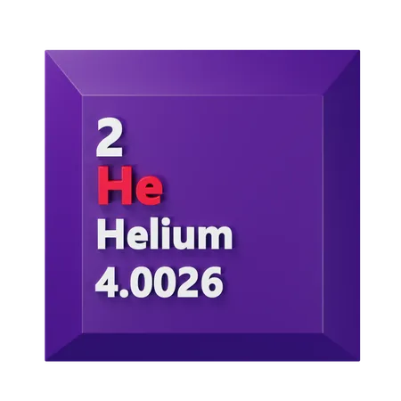 Helium  3D Icon