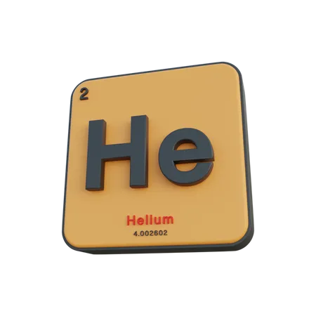 Helium  3D Illustration