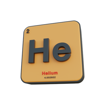 Helium  3D Illustration