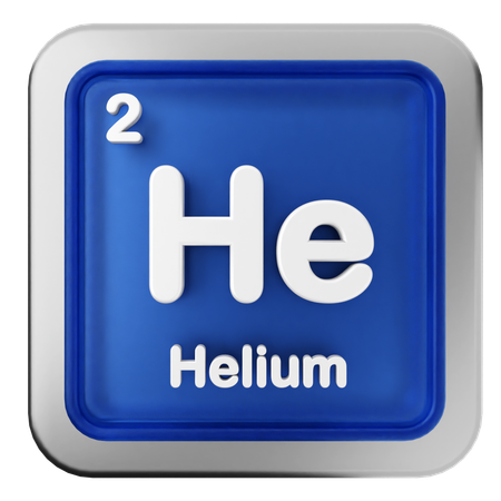 Helium-Periodensystem  3D Icon