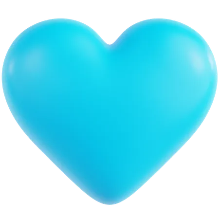 Hellblaue Liebe  3D Icon