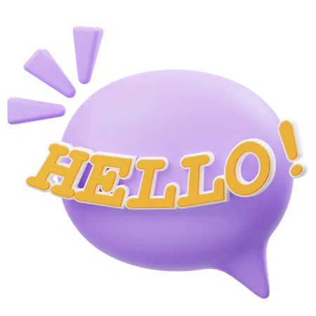 Hello!  3D Icon