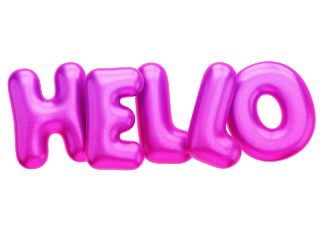 Hello Balloon Text  3D Icon