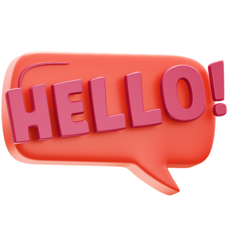 Hello Chat  3D Icon