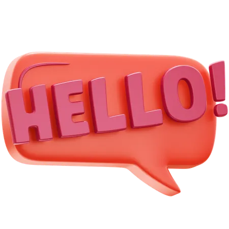 Hello Chat  3D Icon